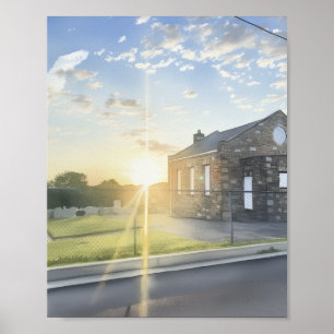 Poster L'éblouissement du soleil le matin