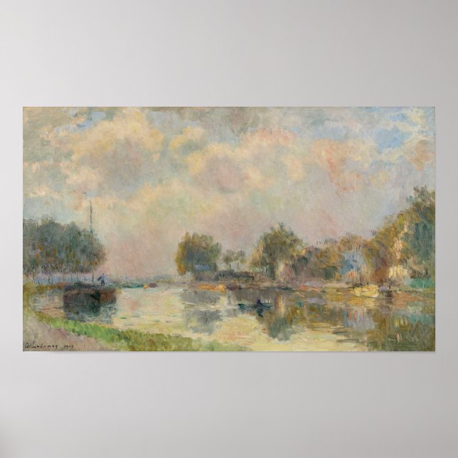 Poster Lebourg - À La Riverbank 1909 (Devant)