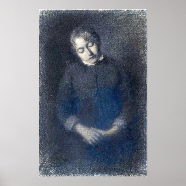 Poster Lebourg - Portrait de la femme d'artiste endormie (Devant)
