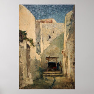 Poster Lebourg - Rue à Alger