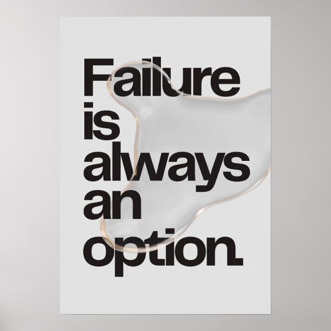 Poster L'échec est toujours une option. Anti-motivation (Devant)