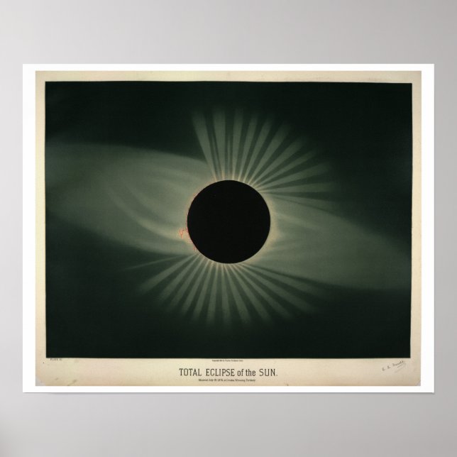 Poster L'éclipse du soleil de Trouvelot (Devant)