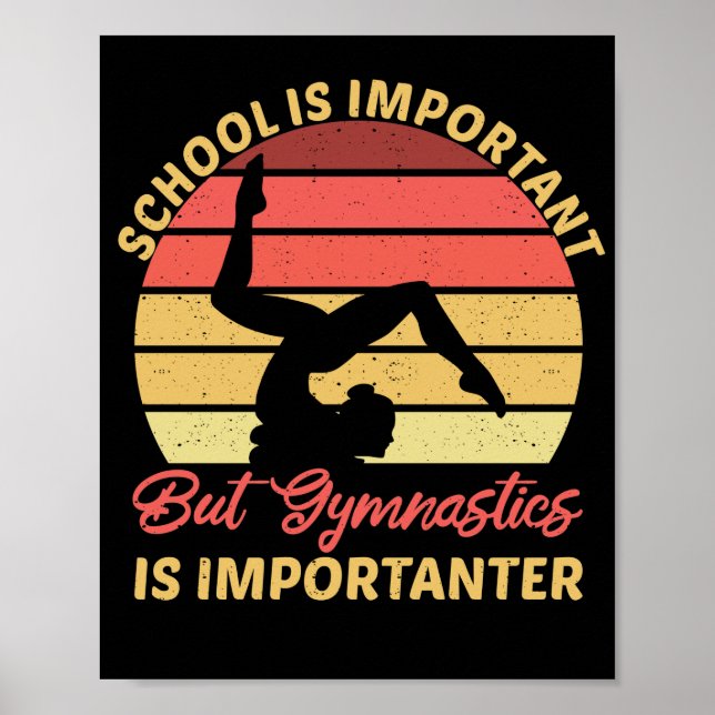 Poster L'École Est Importante Mais La Gymnastique Apprend (Devant)