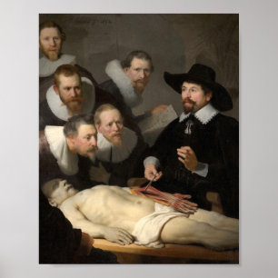 Poster Leçon d'anatomie Dr Nicolaes Tulp Rembrandt