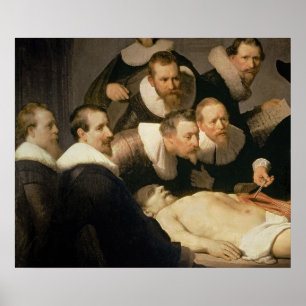 Poster Leçon d'anatomie du Dr Nicolaes Tulp, 1632