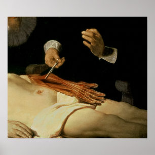 Poster Leçon d'anatomie du Dr Nicolaes Tulp, 1632