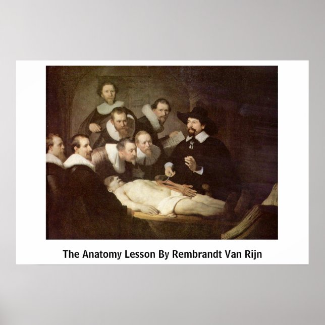 Poster Leçon D'Anatomie Par Rembrandt Van Rijn (Devant)