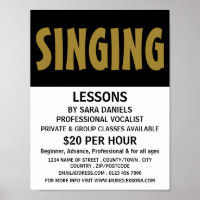 Leçons modernes audacieuses, vocalistes Publicité