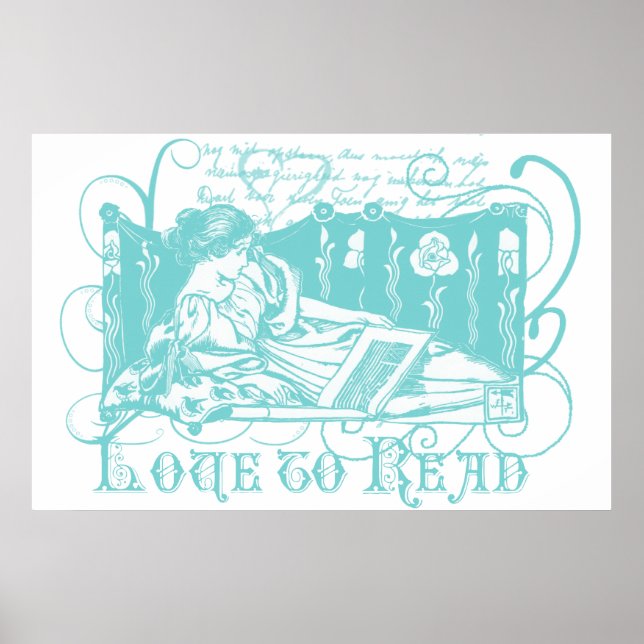 Poster Lecteur Art Nouveau (Devant)