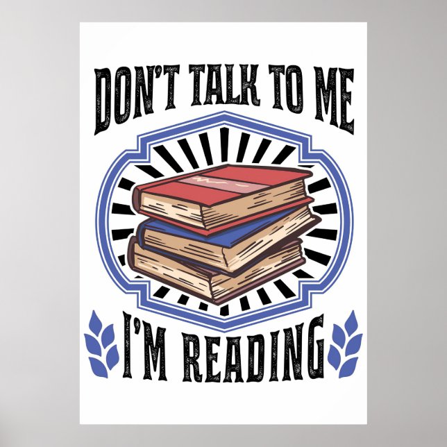 Poster Lecteur Cadeau Je Lis Des Livres (Devant)