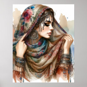 Poster *~* Lecteur de carte A100 Psychic Boho Gypsy
