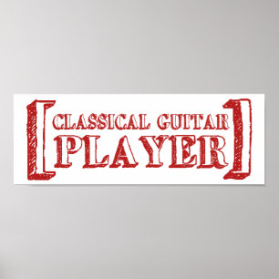 Poster Lecteur de guitare classique