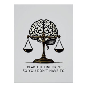 Poster Lecteur d'impression fine - Brain & Justice Editio