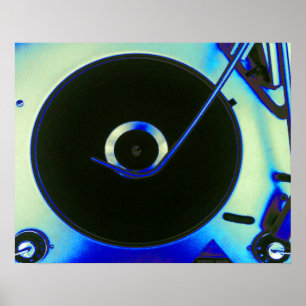 Poster Lecteur vintage Retro Vinyl