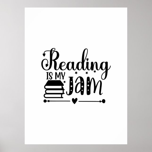 Poster Lecture Art Reading Is My Jam (Devant)
