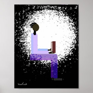 Poster Lecture dans la lumière de fenêtre