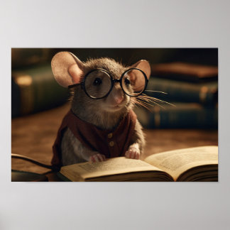 Poster Lecture de cours d'un livre