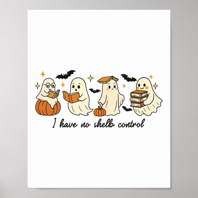 Poster Lecture de la bibliothèque Ghost Halloween (Devant)