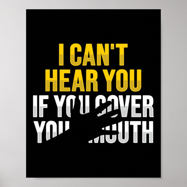 Poster Lecture de la lèvre ASL Gesture main sourde Perte  (Devant)