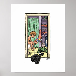 Poster Lecture de salle de bain