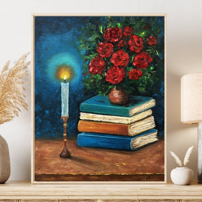 Poster Lecture illumine les beaux-arts Encore des livres  (Créateur téléchargé)