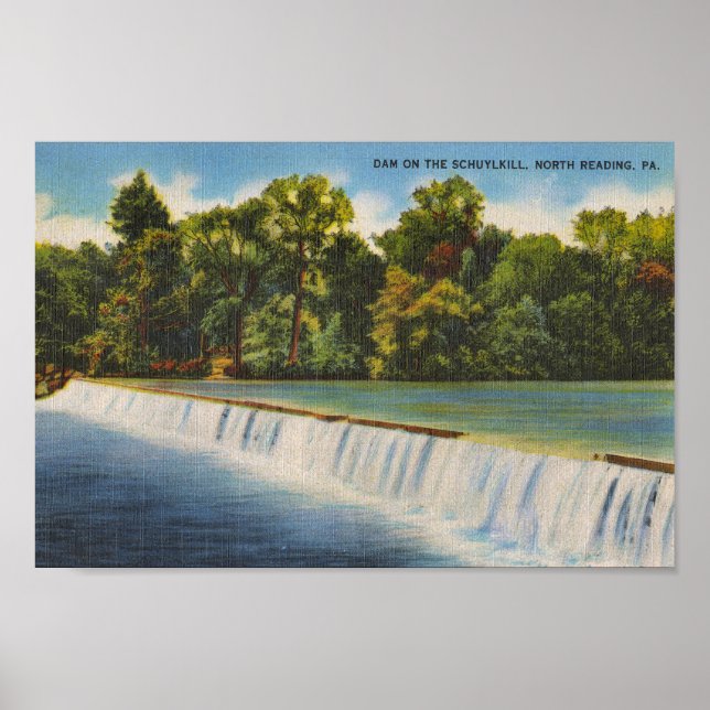 Poster Lecture Nord PA Barrage Schuylkill River (Devant)