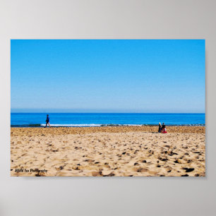Poster Lecture sur la plage de sable