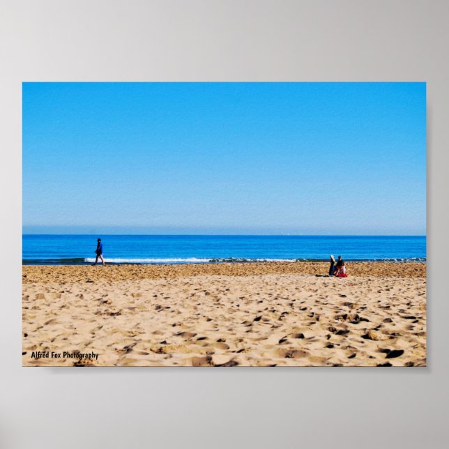 Poster Lecture sur la plage de sable (Devant)