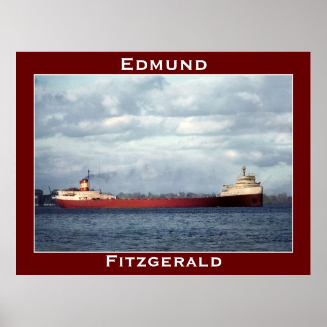 Poster L'Edmund Fitzgerald sur la rivière St. Clair (Devant)