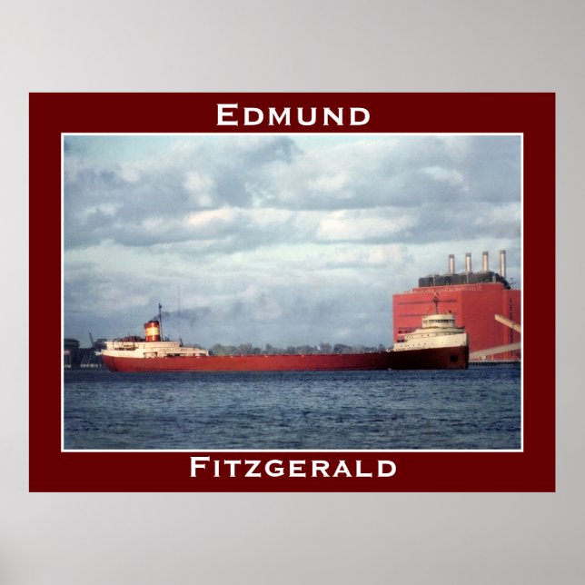 Poster L'Edmund Fitzgerald sur la rivière St. Clair (Devant)