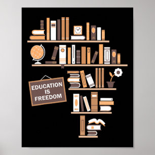 Poster L'éducation est la liberté Afro-Américain Histoire
