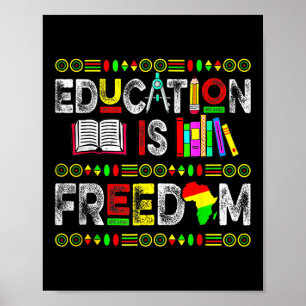 Poster L'éducation est la liberté Les femmes africaines d