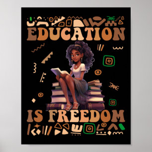 Poster L'éducation est la liberté Mois de l'histoire des