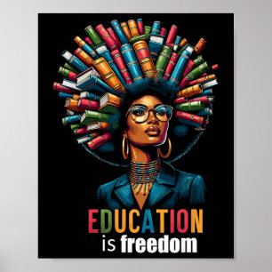 Poster L'éducation est la liberté Mois de l'histoire des