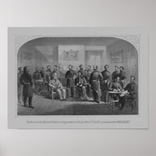 Poster Lee se rendant chez Appomattox -- Guerre civile