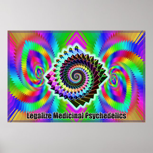 Poster Légaliser la psychédélique médicale Imprimer (Devant)