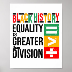 Poster L'égalité est plus grande que la division Histoire