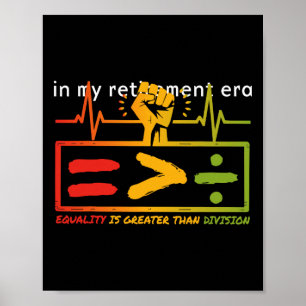 Poster L'égalité est plus grande que la division Prof de 