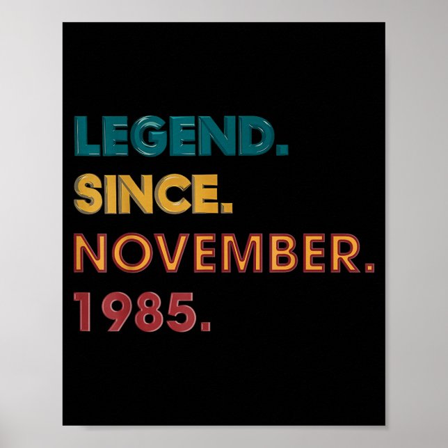 Poster Legend 1985 40th Birthday For Men Women 40 Year Ol (Devant)