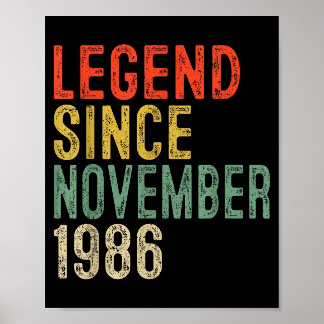 Poster Legend Since November 1986 &# th Birthday &#  Ye (Devant)