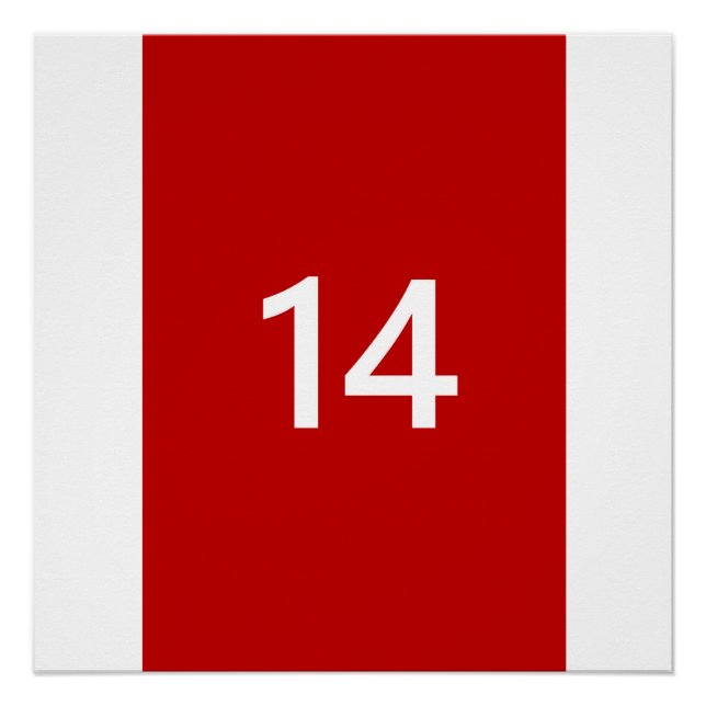 Poster Légendaire n° 14 en rouge et blanc (Devant)