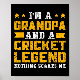 Poster Légende de cricket grand-père