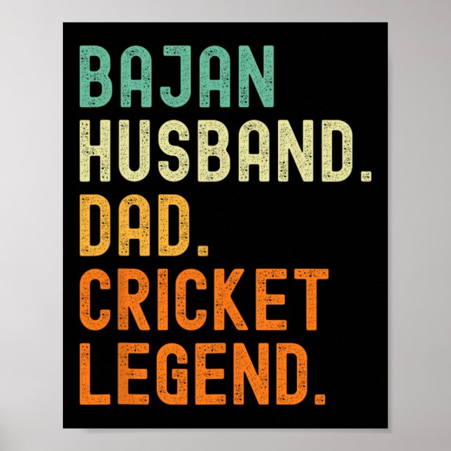 Poster Légende de cricket Jan Husnd Dad Rdos  (Devant)