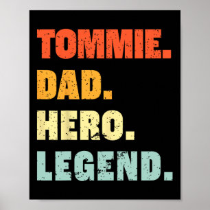 Poster Légende de héros papa personnalisée avec nom perso