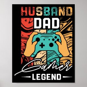 Poster Légende de jeux vidéo mari papa