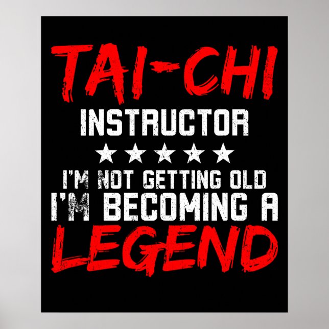 Poster Légende de l'instructeur Tai Chi (Devant)