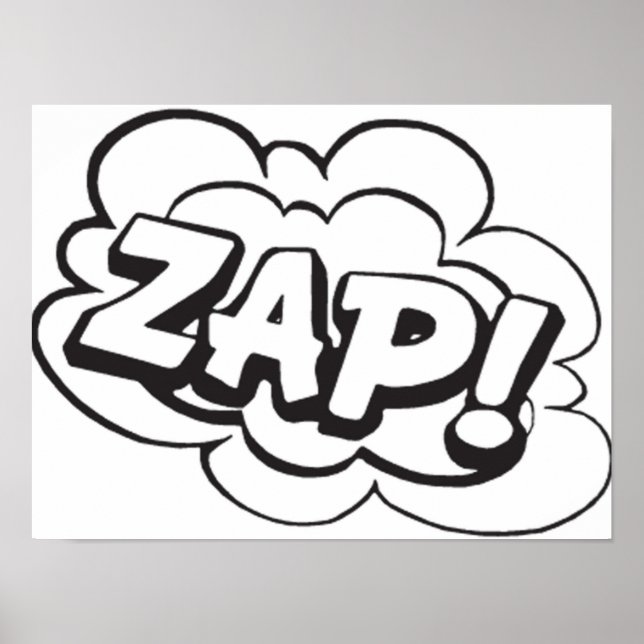 Poster Légende de livre de bande dessinée ZAP (Devant)