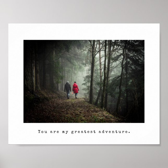 Poster Légende de photo et de machine à écrire minimalist (Devant)