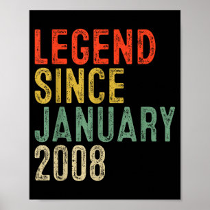 Poster Légende depuis janvier 2008 18e anniversaire 18 an