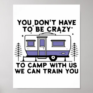 Poster Légende du camping depuis toujours